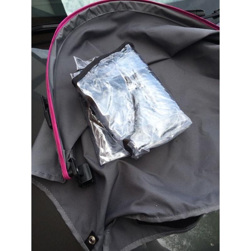 Jole pink and grey stroller