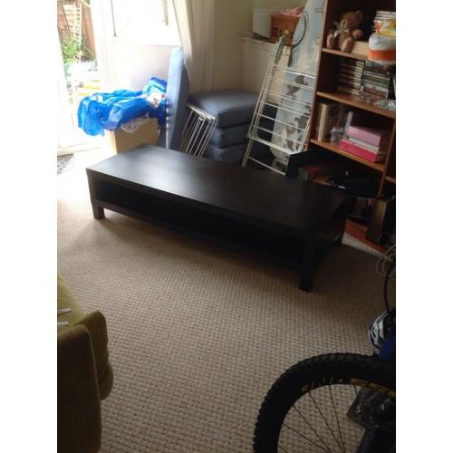 Large ikea coffee table dark brown