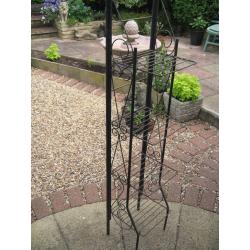 wrought iron plant stand
