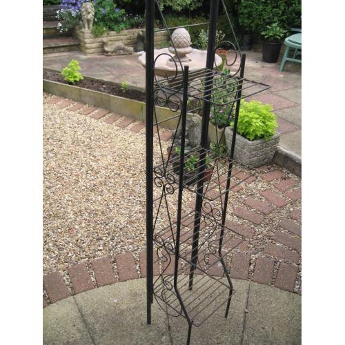 wrought iron plant stand