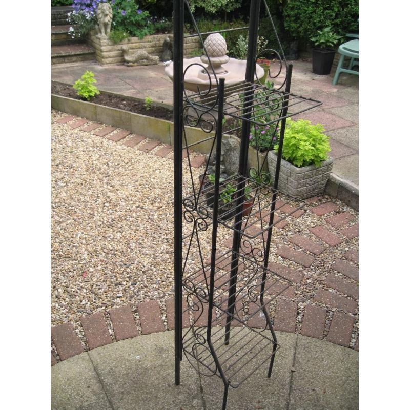wrought iron plant stand