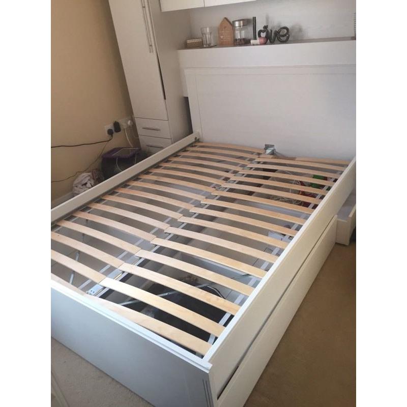 IKEA brusali bed with 4 drawers