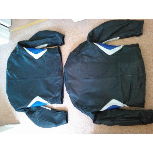 HIS & HERS motor bike leather jackets - HIS chest 40" and HERS size 14