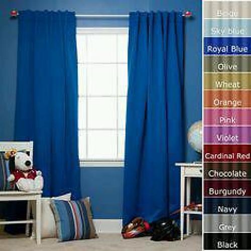 Royal blue curtains