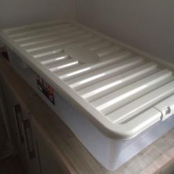 2 x underbed storage boxes