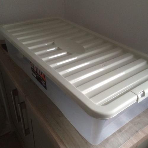 2 x underbed storage boxes