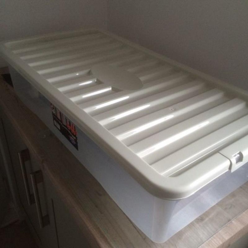 2 x underbed storage boxes