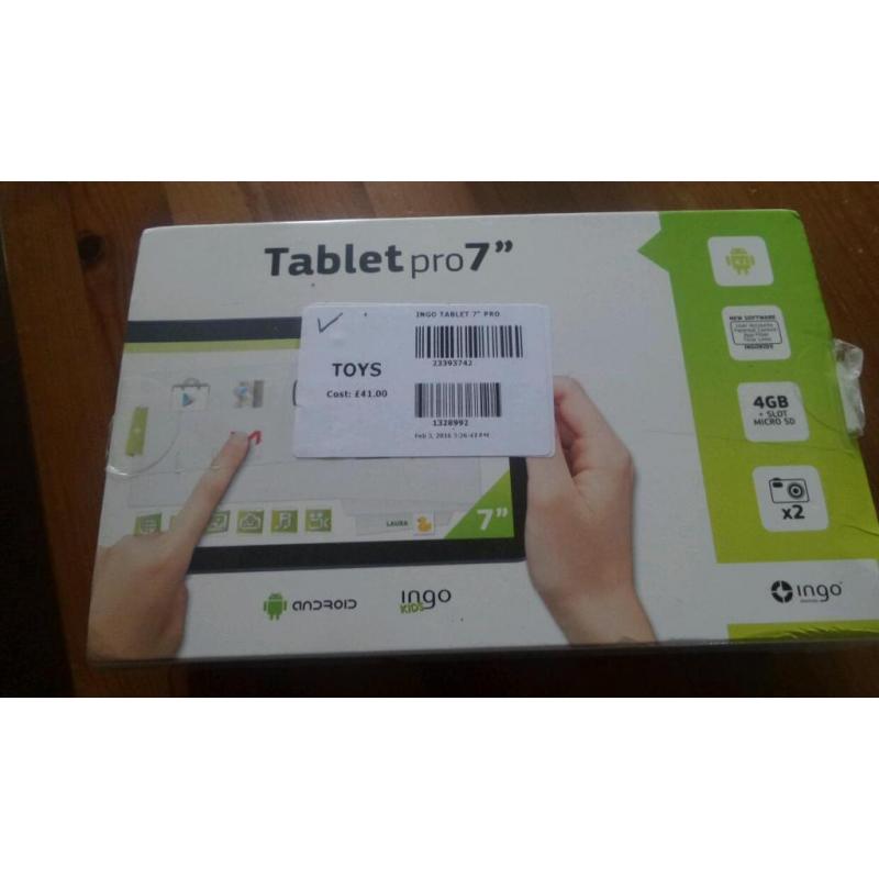 Children's android tablet new in box (just checked and tested once)