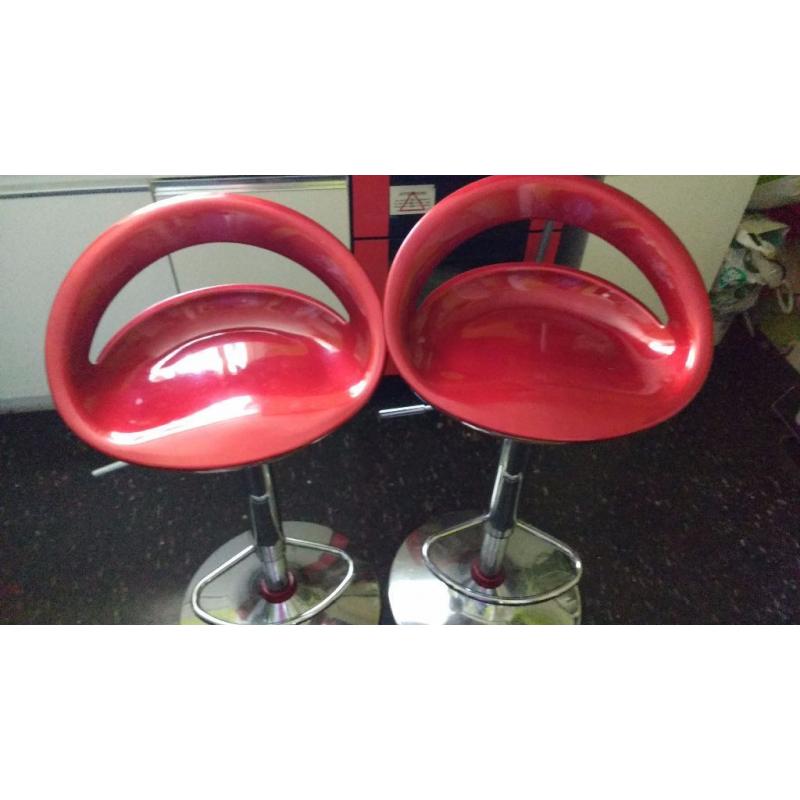 red kitchen stool/ bar stool