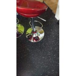 red kitchen stool/ bar stool