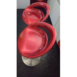 red kitchen stool/ bar stool