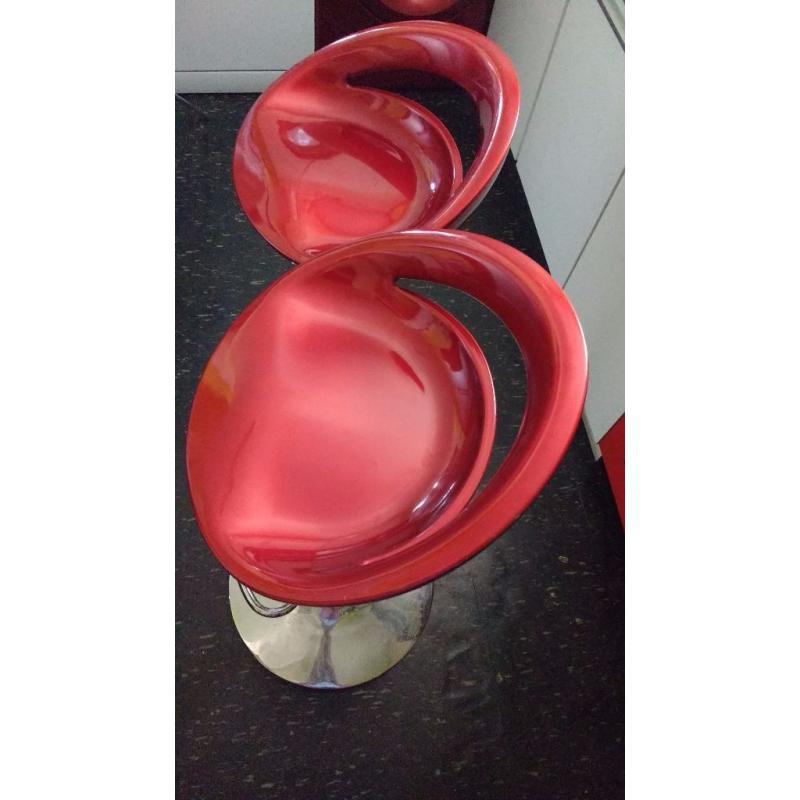 red kitchen stool/ bar stool