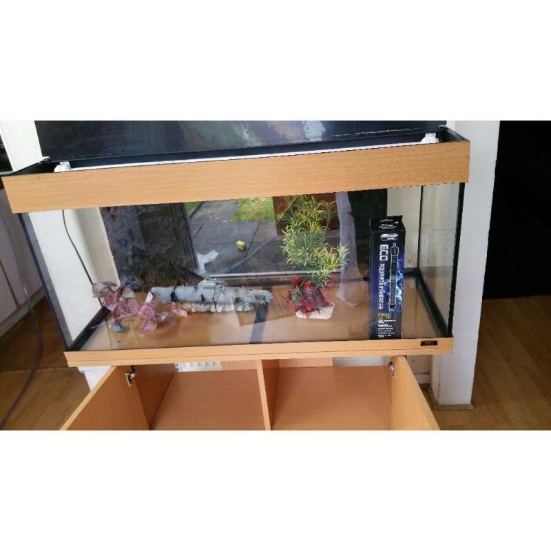 Juwel rio 180 litre fish tank and stand full setup with external filter