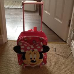Disney Minnie Mouse pull along case/backpack