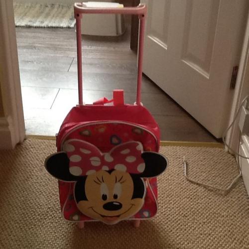 Disney Minnie Mouse pull along case/backpack