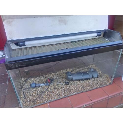 Fish Tank, Light unit, Heater, Filter & gravel
