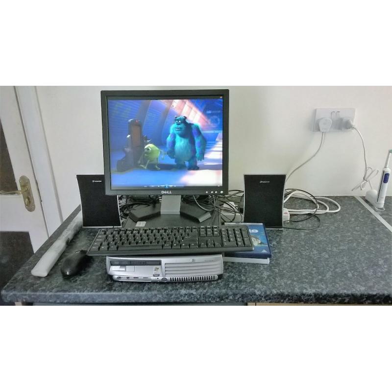 HP Desktop Computer with HP sound system,DVD,Microsoft office just plug and play
