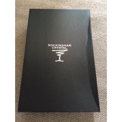 Six Rockingham Crystal Wine Glasses
