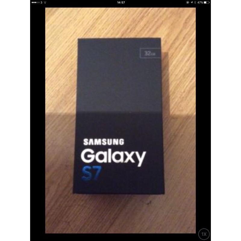 Galaxy s7 unlocked brand new in box 32 gb black onyx