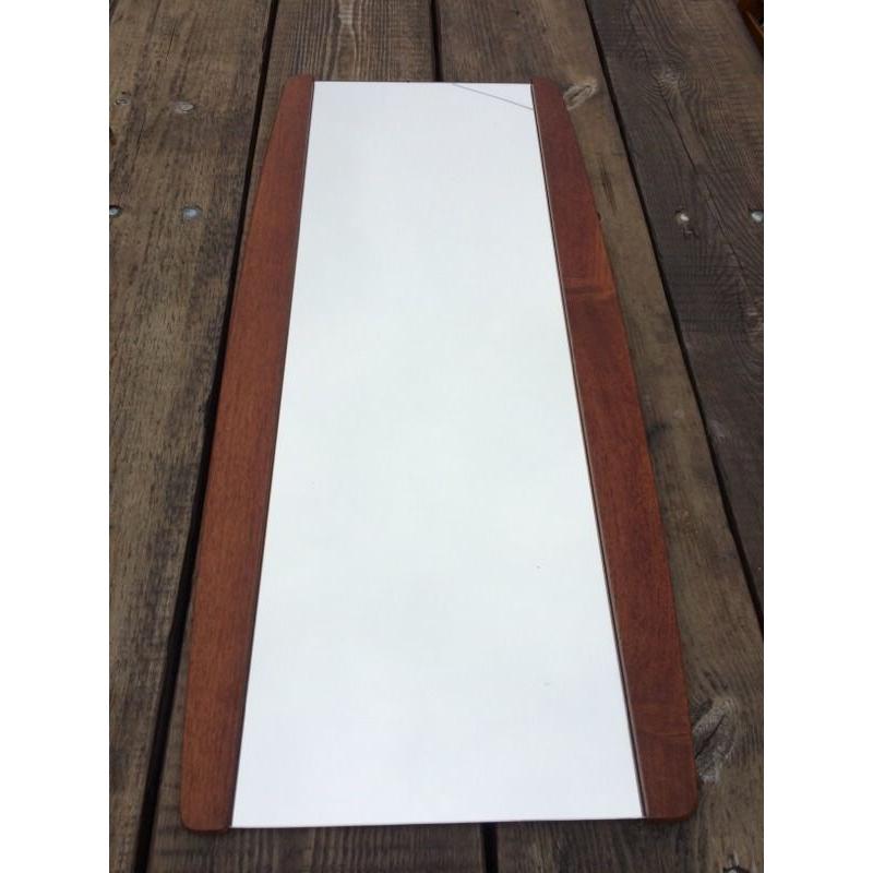 Vintage Solid Teak Framed Mirror