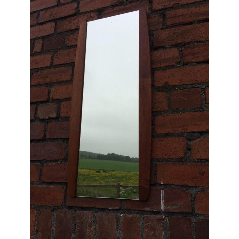 Vintage Solid Teak Framed Mirror