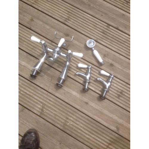 Bath and basin chrome taps