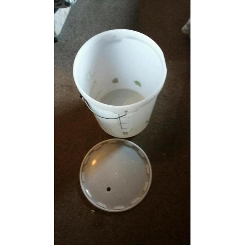 Brewing bin & beer bottles