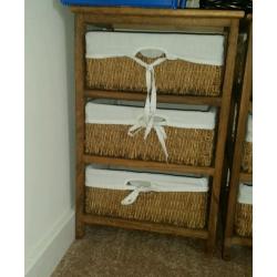Wooden storage drawer units