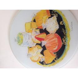 RICHARD BRAMBLE cheese board - glass. Dishwasher safe