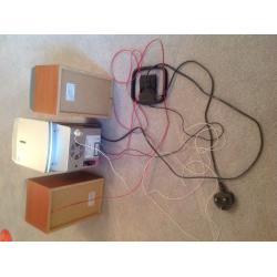 Sony cd cassette media player small with speakers