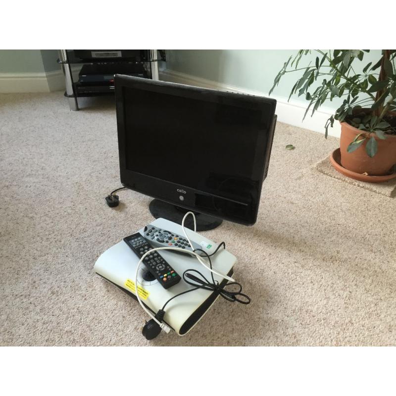 22 inch TV and Sky box
