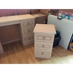 Light Oak Dressing Table and 2 Bedside Tables
