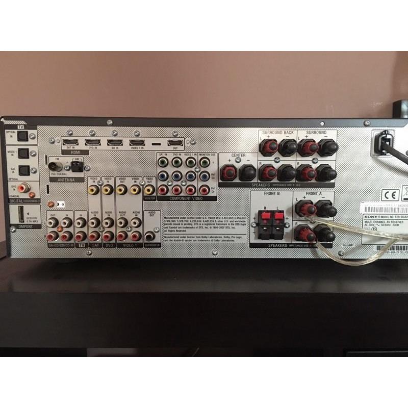 Sony STR DG820 7.1 Home Cinema Audio Video Receiver in Black