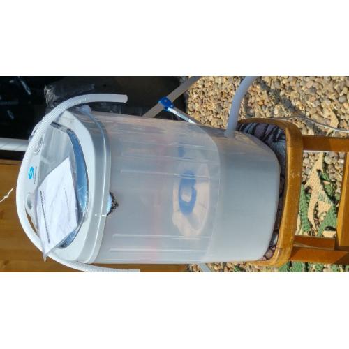Camping or caravanning washing machine. Washtub.