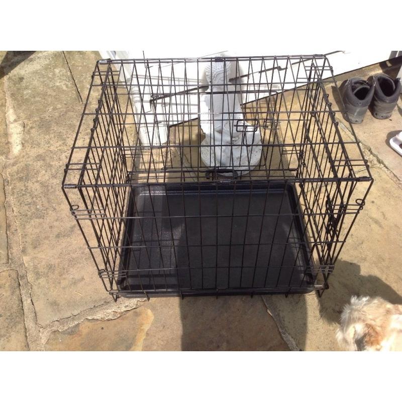 Dog stair gate and dog crate