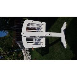 Baby white crib with mattress