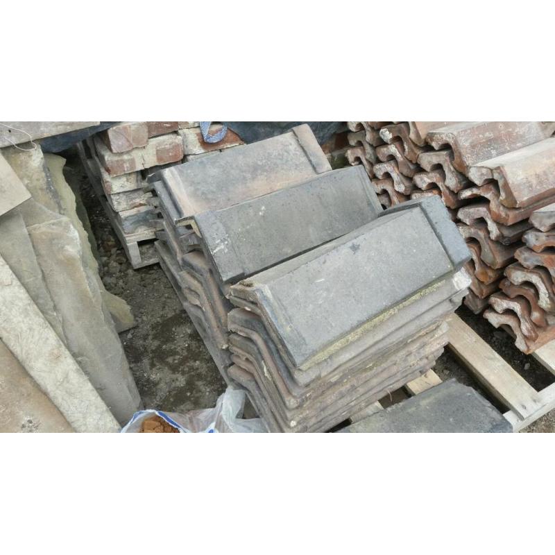 Reclaimed ridge tiles
