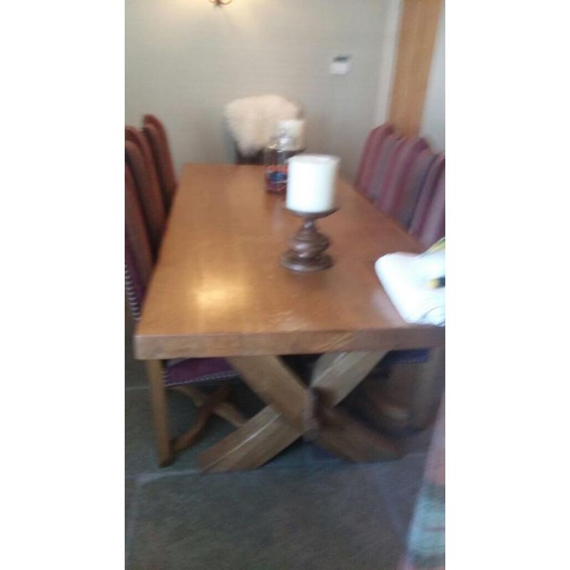 Solid Oak Table & Chairs