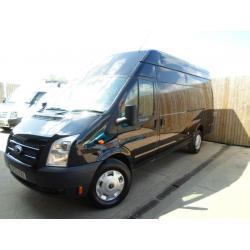 FORD TRANSIT VAN JUMBO TREND LWB HIGH ROOF 2.2 TDCI T350 2012 3.5 TON BLACK VGC