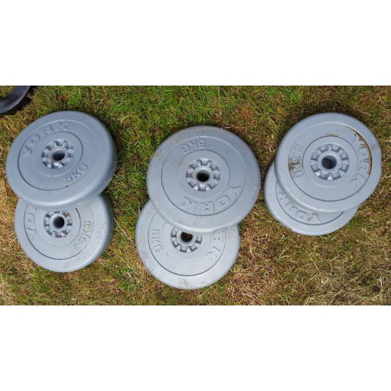 Weight bench and weights