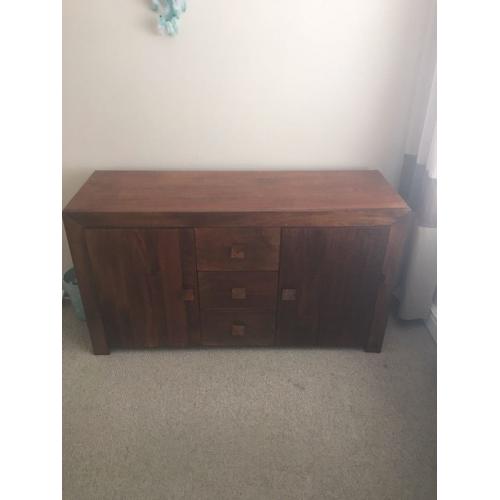 Solid wood side board
