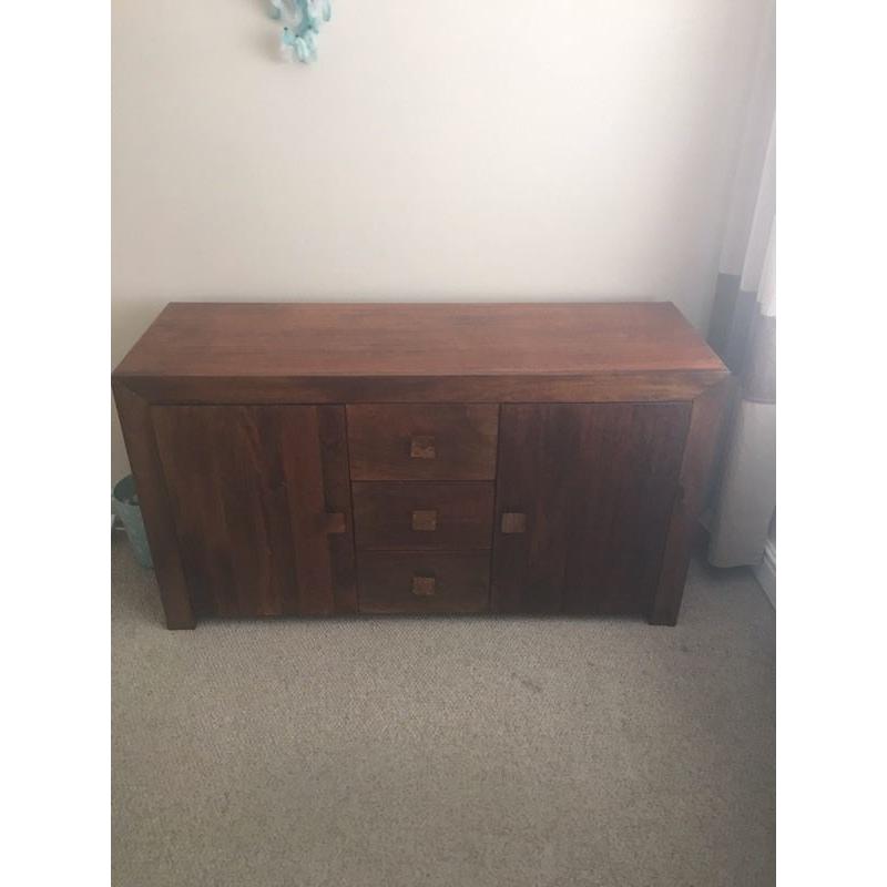 Solid wood side board