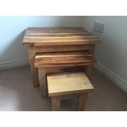 Sheeshan wood nest of tables