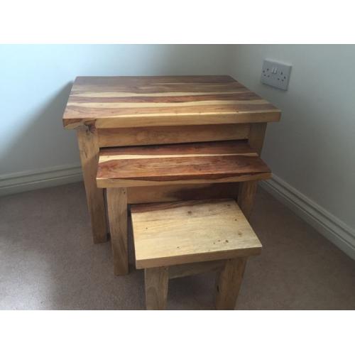 Sheeshan wood nest of tables
