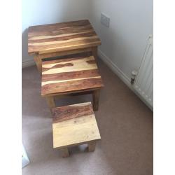 Sheeshan wood nest of tables