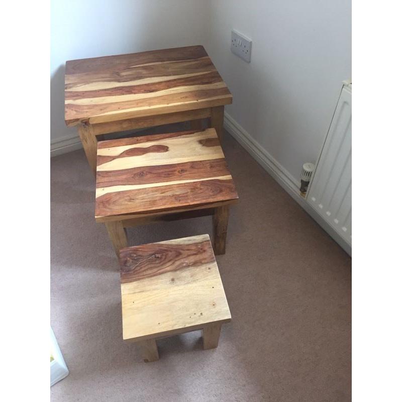 Sheeshan wood nest of tables