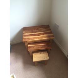 Sheeshan wood nest of tables
