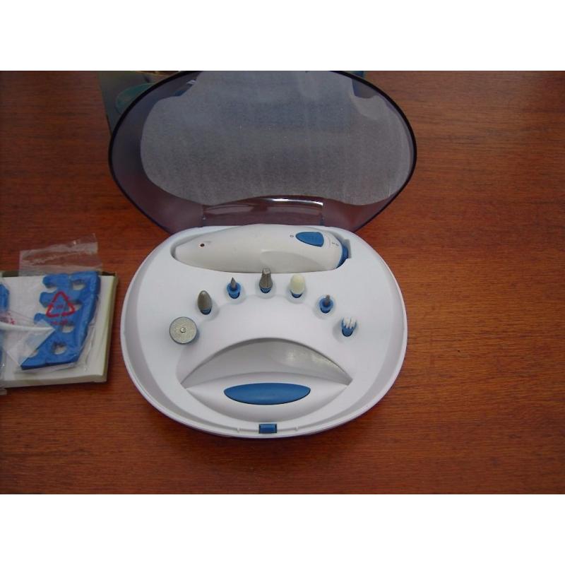 Manicure and Pedicure set with 7 interchangeable attachments