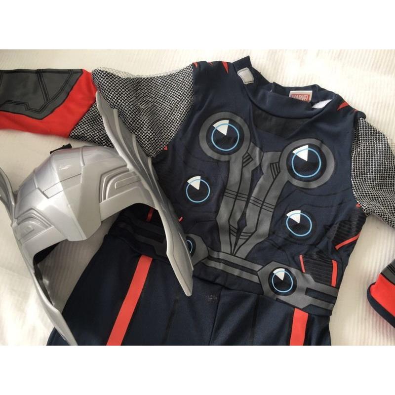 Marvel Avengers Thor Costume inc Mask & Lightening Bolt Hammer