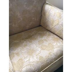 M&S Fenton Loveseat armchair sofa yellow floral fabric